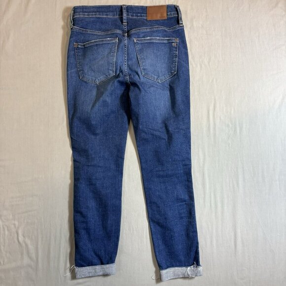 Madewell 10" High Rise Skinny Jeans Women's Size 27P Stretch Denim 28x23 Crop - Picture 6 of 8